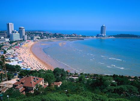 The Number One Bathing Beach is located at Huiquan Bay, Qingdao.