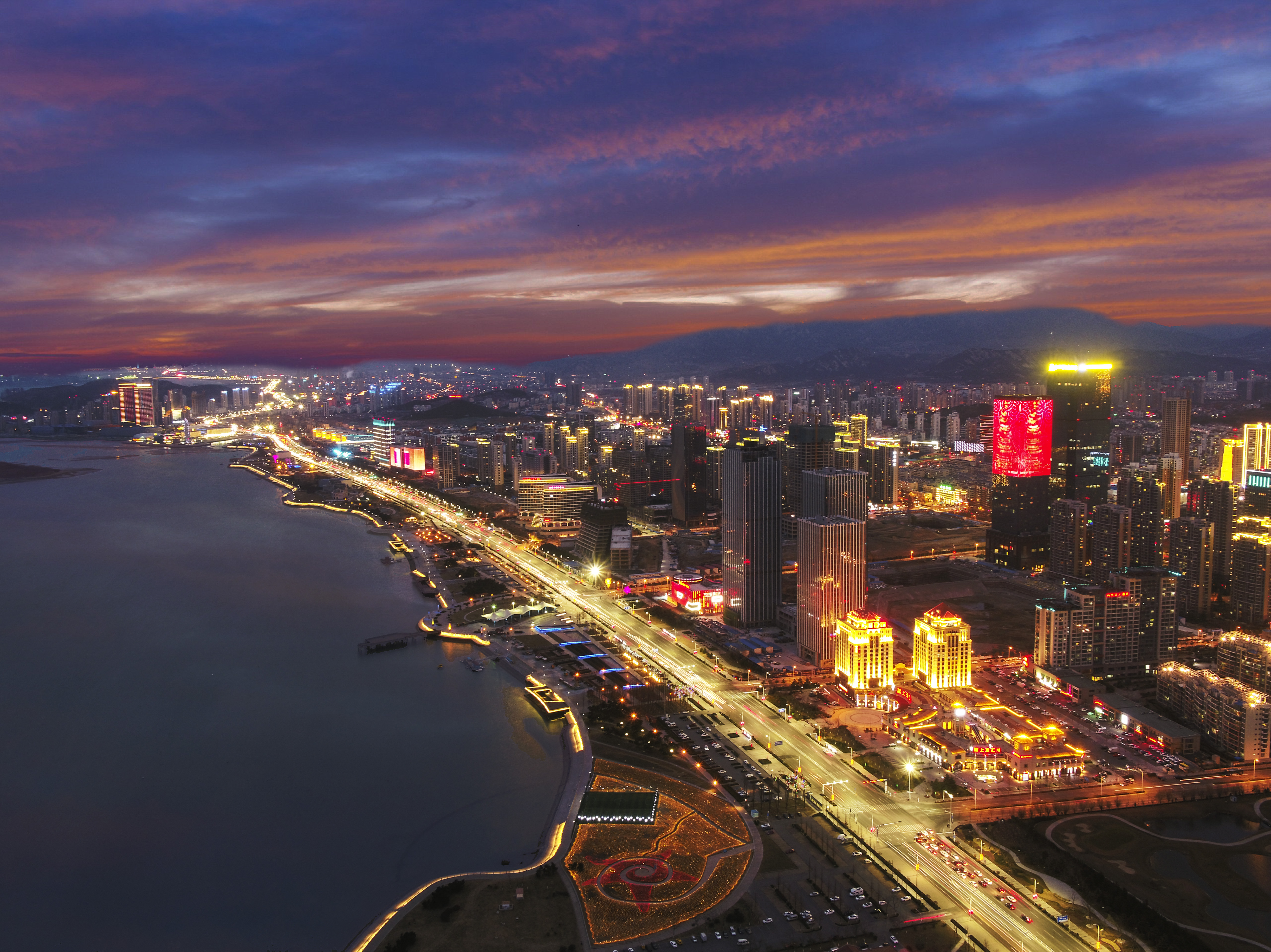 青岛夜景真实图片