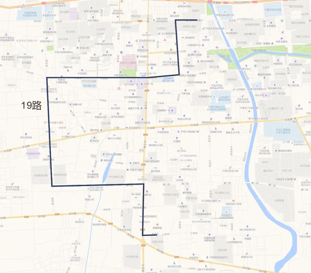 平度401路公交车路线图图片