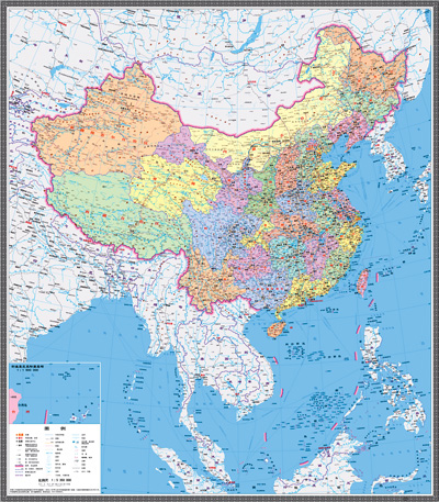 空白中国地图 放大图片