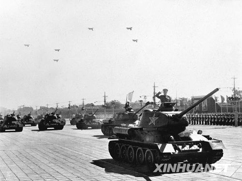 1958年国庆阅兵 民兵方队规模空前(组图)