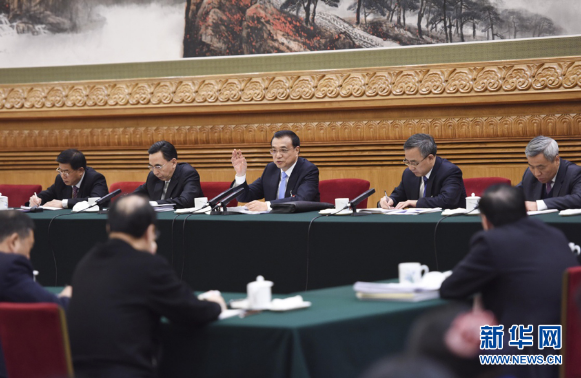 3月9日，李克强参加广东代表团的审议。 新华社记者李学仁摄